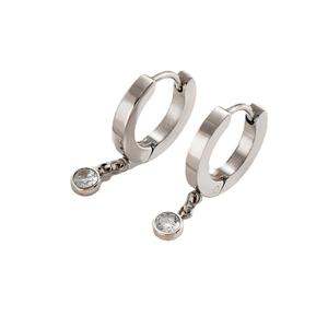 Nouvelles boucles d'oreilles pendantes en acier inoxydable plaqué or pour femmes, bijoux de fête simples et élégants - Product Image 1