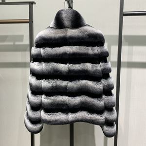 Оптовая продажа, зимняя теплая куртка из Шиншиллы с натуральным кроличьим мехом, большие размеры, женские пальто - Product Image 2