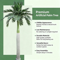 Große Glasfaser künstliche Palme Indoor Outdoor UV-Schutz dekorative simulierte König Kokospalmen Pflanze Kunststoff gefälschte Bäume