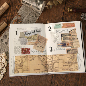 Cinta Decorativa Vintage de 8m/rollo con Estampado de Letras y Números Retro, Papel Washi para Manualidades, Pegatinas Decorativas - Product Image 6