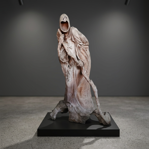Estatua de Fantasma Artística de Madera. Figura de Arte Tallada a Mano en Madera para Decoración del Hogar, Regalo de Inauguración y Boda - Product Image 1
