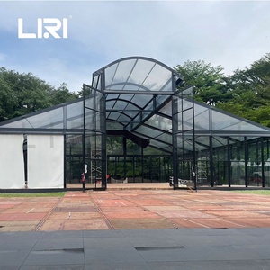 เต็นท์งานแต่งงานทรงกลมโครงสร้างสีดำหรูหรา สำหรับจัดงานเลี้ยง 100 ท่าน - Product Image 5