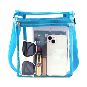Sac à bandoulière transparent en PVC <span class=keywords><strong>pas</strong></span> <span class=keywords><strong>cher</strong></span> pour événements sportifs unisexes – Sac à main étanche pour le transport en bandoulière - Product Image 1