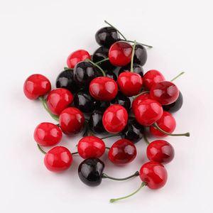 Venta al por Mayor de Cerezas Artificiales de 2 cm, Mini Cerezas de Espuma Realistas, Cerezas Rojas Decorativas para Adorno - Product Image 3