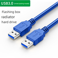 Kabel AM-AM Newstarlink USB 3.0 Ramah Lingkungan Biru Transfer Data Cepat Konduktor Tembaga Murni Dilindungi PVC Kamera Mobil Barcode