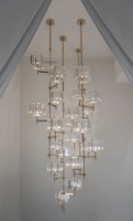 Lustre en cristal de luxe pour salon et escalier/loft, espaces ouverts, grande taille, dimmable, garantie de 3 ans