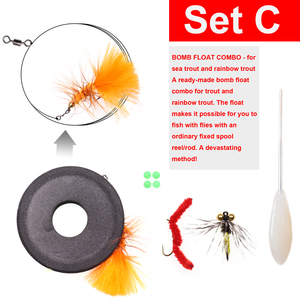 Gắn câu cá Fly Float Rig thiết lập cho cá hồi biển cầu vồng cá hồi câu cá bình thường Rod/reel câu cá lure Bait Hook Giàn - Product Image 6
