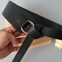 Ceinture Femme Nœud Tendance en PU Large, Joint de Taille, Accessoire de Vêtement avec Boucle en Alliage
