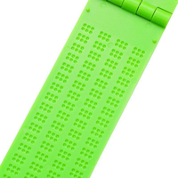 Tableau d'écriture en braille pour aveugles, ardoise en plastique avec stylet, plusieurs tailles disponibles, outil d'apprentissage durable, OEM