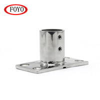 Base rectangulaire en acier inoxydable marin 316 pour mât de drapeau à 90 degrés, quincaillerie marine
