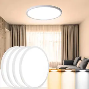 Lampu LED langit-langit kamar tidur, dalam ruangan Super ramping kamar tidur dapur 12W 18W 32W pasang permukaan cangkang perlengkapan lampu LED CCT dapat diredupkan