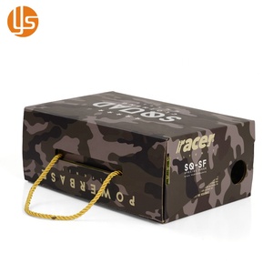 De lujo de reciclado de caja plegable de embalaje logotipo personalizado corrugado caja de zapatos con asa de cuerda - Product Image 6