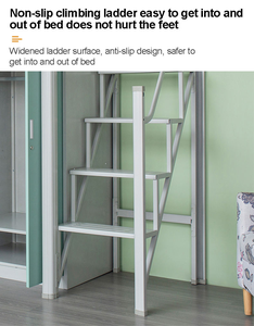 เตียงหอพักโลหะปรับระดับได้ ดีไซน์ทันสมัย สำหรับใช้ในโรงเรียน - Product Image 5