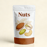 Sachets d'emballage plastique personnalisés en gros pour collations (romarin, amandes, caramel, noix de pécan) avec fermeture éclair refermable, type pochette verticale