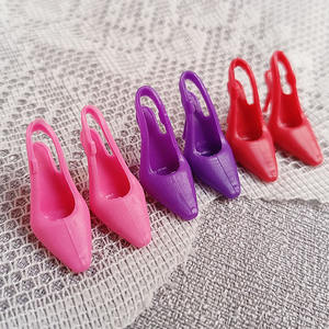 Nueva llegada: Miniatura de plástico 1/6, oferta, 30 cm, zapatos de tacón alto, bailarinas y zapatillas <span class=keywords><strong>para</strong></span> muñecas BJD y Barbie - Product Image 1