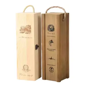 Handmade Retirement present Personalize wooden wine box Leaving gift champagne whiskey presentation box Custom wine bottle box