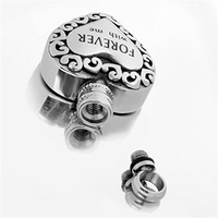 Joyas Conmemorativas Modernas para Mascotas: Urna de Cremación Duradera de Acero Inoxidable en Forma de Corazón para Cenizas y Set de Regalo con Embudo de Lujo