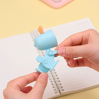 Veilleuse Lapin Mignon avec Base Stable, Alimentée par Pile Bouton, Lampe Murale Miniature en Forme d'Animal, Veilleuse Pliante pour le Sommeil