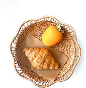 HNH Craft Vietnam Écologique Personnalisé OEM Emballé Rotin Plateau De Service Assiettes Vaisselle Chargeur Choix Chaud En Gros Vietnam - Product Image 2