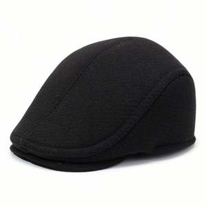 En gros, Bérets d'hiver pour hommes d'extérieur, chauds, en polaire épaisse, à rayures, avec cache-oreilles, style casquette Peaky et casquette Ivy pour hommes seniors - Product Image 6