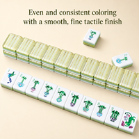 Ensemble de Mahjong américain en acrylique 166 tuiles, 4 couches, imprimé intérieur, NMJL Std 30mm, avec logo personnalisé, étui de voyage, vente en gros, directement de l'usine