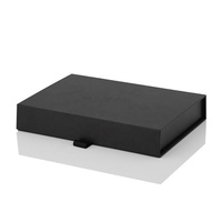 Boîte à cadenas magnétique, boîte cadeau pliable personnalisée, boîte noire avec couvercle magnétique