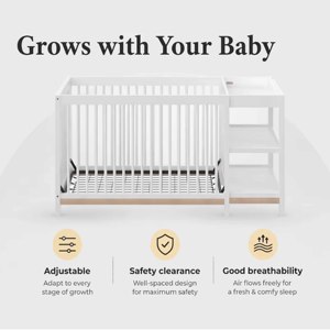 Cuna Montessori para Bebé Recién Nacido, Cuna de Madera Desmontable con Estructura Estable, Diseño Moderno para Dormitorio - Product Image 5