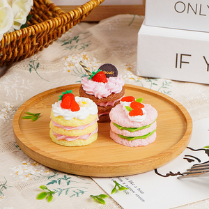 Nuevos Modelos Exclusivos de Postres de Crema con Temática de Fresa, Decoración de Comida Falsa de PVC con Pasteles, Tartas, Bizcochos y Soufflé para Exhibición - Product Image 3