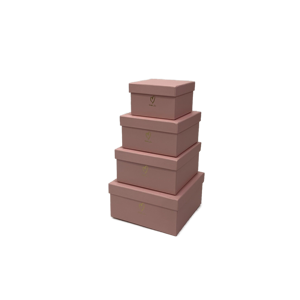 Voorraad (aanpasbaar) hoogwaardige vierkante warme gouden bloemenverpakking set van 4 vierkante geschenkdozen Vierkante geschenkverpakking - Product Image 4