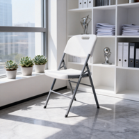 Chaise pliante de jardin en plastique imperméable de qualité industrielle pour terrasse et fête