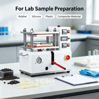 Vulcanisateur de table compact avec contrôle numérique de la température et minuterie, presse pour feuilles de plastique de laboratoire pour les laboratoires de R&D