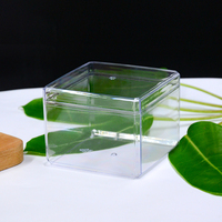 Boîte à tiramisu en plastique jetable de qualité alimentaire avec couvercle transparent pour pâtisserie occidentale, mousse, gâteau, dessert, contenants d'emballage