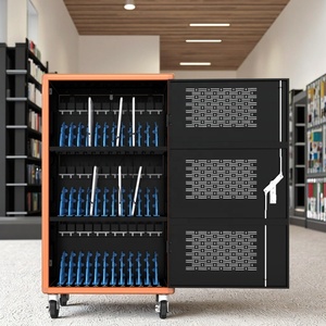 Scuola moderna 36 slot computer portatile Tablet Notebook Cabinet con ruote per la ricarica e lo stoccaggio sicuro - Product Image 1