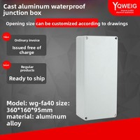Boîtier de jonction en aluminium moulé thermolaqué FA40 360x160x95mm pour extérieur avec joint de câble Chine continentale