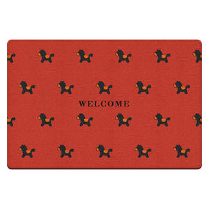 Alfombra de Entrada Rectangular con Diseño de Caballo Rojo Junhuan, de Poliéster y Felpa, Lavable a Máquina - Product Image 2