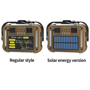 Camping Light Solar Rechargeable COB <b>LED</b> Work Light With Magnetic Hook Type C Charging 3600mAh Battery Outdoor Use - Product Image 3