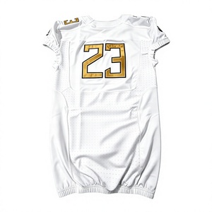 Uniformes de football américain personnalisés, broderie de patchs, maillot d'équipe unisexe respirant et durable, 100% polyester, nom de marque personnalisé - Product Image 3