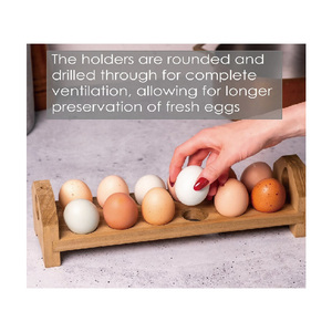 Porte-oeufs en bois empilable de ferme pour le stockage d'oeufs frais Outils pratiques pour oeufs - Product Image 2