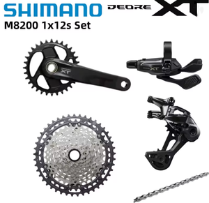 ชุดเกียร์ Shimano NEW DEORE <span class=keywords><strong>XT</strong></span> M8200 1x12 สปีด สำหรับจักรยานเสือภูเขา รุ่น FC-M8200 SL-M8200-R RD-M8200 SGS CS-M8200 CN-M8100 ชุดอะไหล่แท้ Shimano - Product Image 1