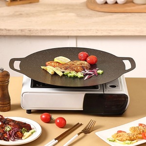 Sartén para asar estilo coreano de 28 cm, antiadherente, multifuncional, para cocinar al aire libre, parrilla Teppanyaki para uso en interiores y exteriores - Product Image 3