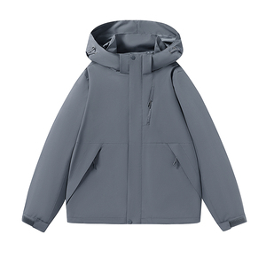 Grosir Pabrik Jaket Hiking Hardshell Kasual Pria Wanita Anti Air Ramah Lingkungan 100% Poliester Tahan Angin - Product Image 4