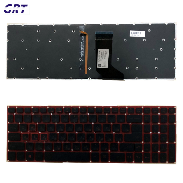 Replacement Laptop Keyboard for Acer Nitro 5 AN515-43 AN515-54 AN515-55 AN517-51 Series Laptop Red with Backlit RU Layout
