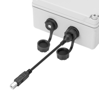 Lshitech IP67 benang melingkar kabel ekstensi pemasangan Panel tipe-b disesuaikan