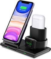 Nouveau support de charge sans fil à chaud Station de charge sans fil pour montre iPhone, pour AirPos et téléphones 3 en 1