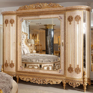 Новейший дизайн, классическая мебель для дома, виллы, спальни, роскошная резная мебель из массива дерева, мягкая мебель для спальни, круглая кровать - Product Image 6