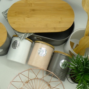 Vendita calda in metallo retrò stile americano contenitore di conservazione per la cucina eco-friendly in <span class=keywords><strong>acciaio</strong></span> al carbonio cestino per il pane/scatola quadrato per la conservazione degli alimenti - Product Image 6