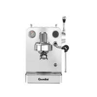 Mesin Kopi Espresso Elektrik Gemilai G3006H Silver 15 Bar Semi-Otomatis Italia untuk Penggunaan di Rumah & Hotel Portabel & Colokan AS