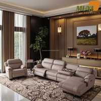 Canapé-lit modulable convertible moderne extensible avec porte-gobelets en cuir de haute qualité, écologique, structure en bois, idéal pour appartement