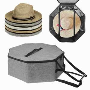 Cross-Border Amz Hot-Selling Foldable Fabric <b>Box</b> Cowboy <b>Hat</b> Storage Bag With Handle for Men & Women Clothing - Product Image 5