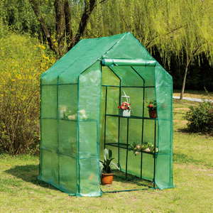 VERTAK Walk-in Greenhouses Windproof Horticultural <b>Garden</b> Tunnel PE <b>Mesh</b> Cover Greenhouse for Plant Growth - Product Image 2